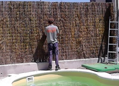 Empresa instalacion vallado cerramientos simple torsión ocultaciones brezo mimbre cañizo artificial madrid Las Rozas